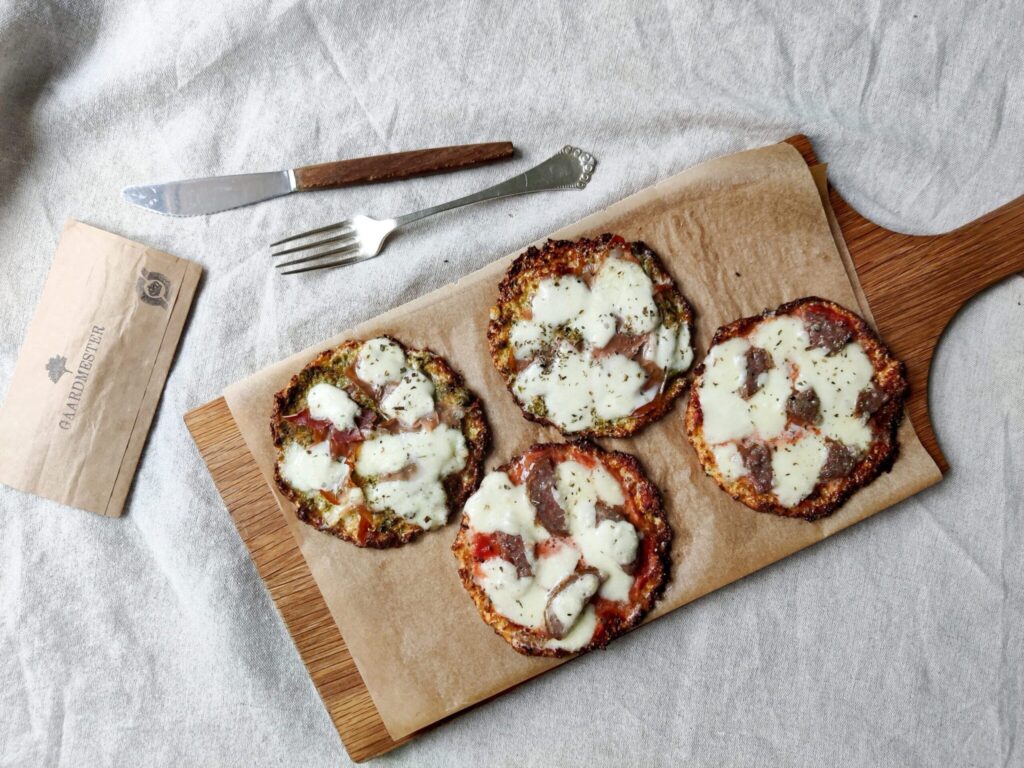 økologisk blomkåls pizza