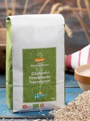 Økologisk havregryn, glutenfri - biodynamisk 1 kg. - fine
