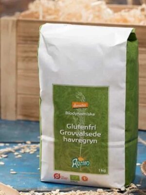Økologisk havregryn, glutenfri - biodynamisk 1 kg. - grove