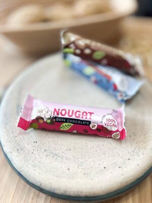 Økologisk chokoladebar m. nougat, 40 g.