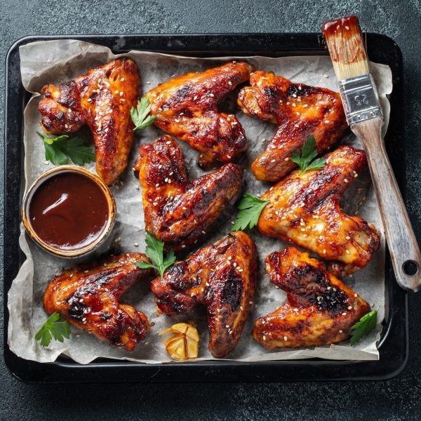 Kyllinge vinger med barbecue sauce
